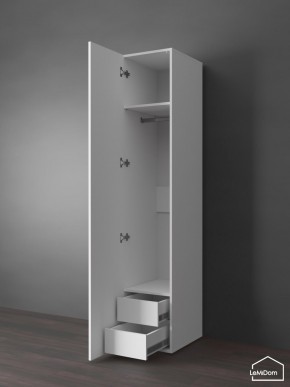 Шкаф Linnea MHR-1PO-3 2050х400х510 (Белый-М 11.1.2) в Нефтекамске - neftekamsk.ok-mebel.com | фото 5