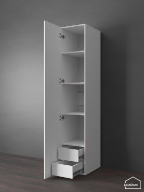 Шкаф Linnea MHR-1PO-4 2050х400х510 (Белый-М 11.1.2) в Нефтекамске - neftekamsk.ok-mebel.com | фото 4