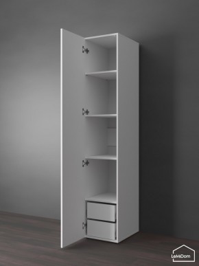 Шкаф Linnea MHR-1PO-4 2050х400х510 (Белый-М 11.1.2) в Нефтекамске - neftekamsk.ok-mebel.com | фото 5