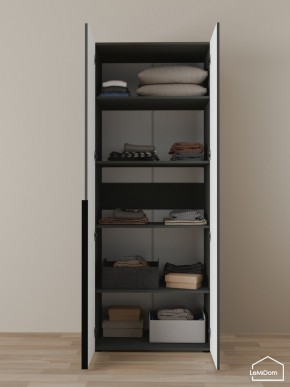 Шкаф Linnea MHR-2-2 2050х800х510 (Графит-М 11.1.25) в Нефтекамске - neftekamsk.ok-mebel.com | фото 4
