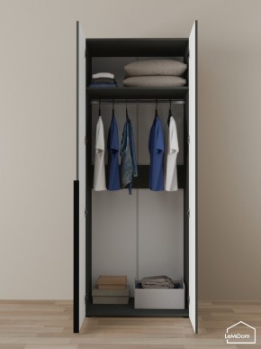Шкаф Linnea MHR-2 2050х800х510 (Графит-М 11.1.25) в Нефтекамске - neftekamsk.ok-mebel.com | фото 4