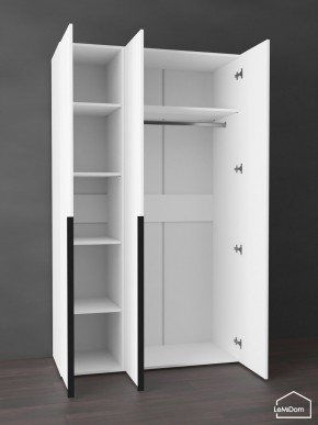 Шкаф Linnea MHR-3-1 2050х1200х510 (Белый-М 11.1.1) в Нефтекамске - neftekamsk.ok-mebel.com | фото 4