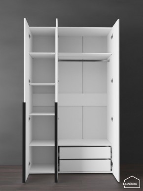 Шкаф Linnea MHR-3-2 2050х1200х510 (Белый-М 11.1.1) в Нефтекамске - neftekamsk.ok-mebel.com | фото 5
