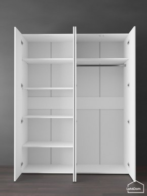 Шкаф Linnea MHR-4PO-1 2050х1600х510 (Белый-М 11.1.2) в Нефтекамске - neftekamsk.ok-mebel.com | фото 4