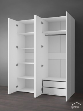 Шкаф Linnea MHR-4PO-2 2050х1600х510 (Белый-М 11.1.1) в Нефтекамске - neftekamsk.ok-mebel.com | фото 5