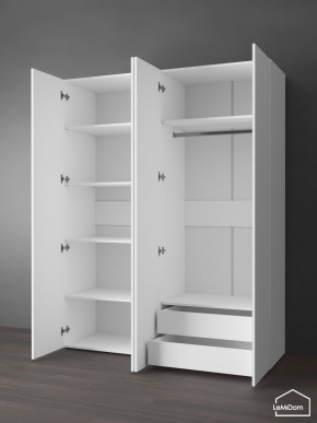 Шкаф Linnea MHR-4PO-2 2050х1600х510 (Белый-М 11.1.1) в Нефтекамске - neftekamsk.ok-mebel.com | фото 6