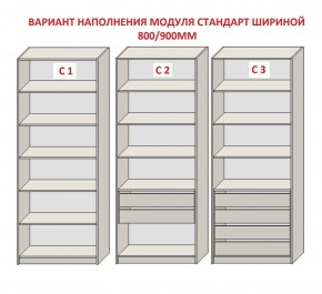 Шкаф распашной серия «ЗЕВС» (PL3/С1/PL2) в Нефтекамске - neftekamsk.ok-mebel.com | фото 6