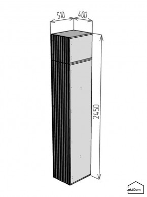 Шкаф с антресолью Linnea MHR-1A-2 2450х400х510 (ДВ-М 11.1.25) в Нефтекамске - neftekamsk.ok-mebel.com | фото 2