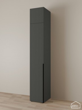 Шкаф с антресолью Linnea MHR-1A-4 2450х400х510 (Графит-М 11.1.25) в Нефтекамске - neftekamsk.ok-mebel.com | фото