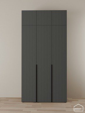 Шкаф с антресолью Linnea MHR-3A-1 2450х1200х510 (Графит-М 11.1.25) в Нефтекамске - neftekamsk.ok-mebel.com | фото