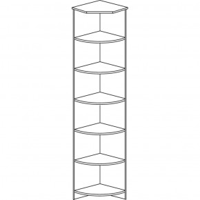 Шкаф угловой открытый №607 Инна Денвер темный в Нефтекамске - neftekamsk.ok-mebel.com | фото 2