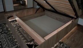 Спальня Джулия Кровать 160 МИ с подъемным механизмом Дуб крафт серый в Нефтекамске - neftekamsk.ok-mebel.com | фото 3