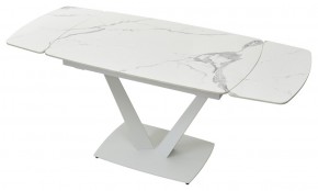 Стол ALATRI 120 GLOSS STATUARIO WHITE SOLID CERAMIC / WHITE, ®DISAUR в Нефтекамске - neftekamsk.ok-mebel.com | фото 6