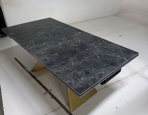 Стол ALES 180 BLACK GRAVE SOLID CERAMIC, керамика / бронзовый, ®DISAUR в Нефтекамске - neftekamsk.ok-mebel.com | фото 5