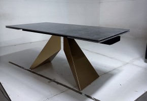 Стол ALES 180 BLACK GRAVE SOLID CERAMIC, керамика / бронзовый, ®DISAUR в Нефтекамске - neftekamsk.ok-mebel.com | фото 6