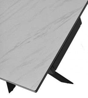 Стол BELLUNO 160 MARBLES KL-99 Белый мрамор матовый, итальянская керамика/ черный каркас, ®DISAUR в Нефтекамске - neftekamsk.ok-mebel.com | фото 6