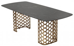 Стол CHIAVARI 220 KL-116 Черный мрамор матовый, итальянская керамика / бронзовый, ®DISAUR в Нефтекамске - neftekamsk.ok-mebel.com | фото 7