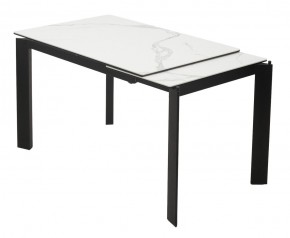 Стол CORNER 120 HIGH GLOSS STATUARIO керамика, стекло/ черный каркас, ®DISAUR в Нефтекамске - neftekamsk.ok-mebel.com | фото 3