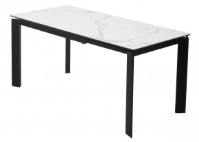 Стол CORNER 120 HIGH GLOSS STATUARIO керамика, стекло/ черный каркас, ®DISAUR в Нефтекамске - neftekamsk.ok-mebel.com | фото 5