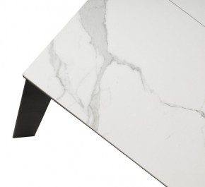 Стол CORNER 120 HIGH GLOSS STATUARIO керамика, стекло/ черный каркас, ®DISAUR в Нефтекамске - neftekamsk.ok-mebel.com | фото 8
