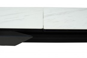 Стол CREMONA 160 KL-99 Белый мрамор матовый, итальянская керамика / черный каркас, ®DISAUR в Нефтекамске - neftekamsk.ok-mebel.com | фото 4