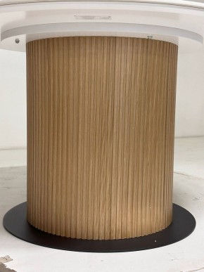 Стол MESA D120 цвет БЕЛЫЙ МРАМОР M326 / Каркас OAK, ®DISAUR в Нефтекамске - neftekamsk.ok-mebel.com | фото 4