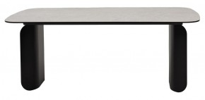 Стол NORD 200 TL-102 Бежевый мрамор, испанская керамика / черный каркас, ®DISAUR в Нефтекамске - neftekamsk.ok-mebel.com | фото 4