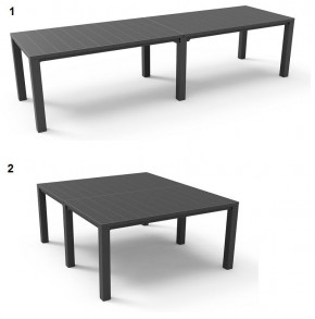 Стол раскладной Джули (Julie Double table 2 configurations) Графит в Нефтекамске - neftekamsk.ok-mebel.com | фото 1