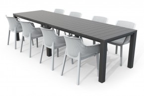 Стол раскладной Джули (Julie Double table 2 configurations) Графит в Нефтекамске - neftekamsk.ok-mebel.com | фото 7