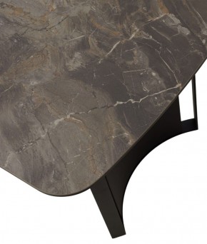 Стол RASMUS 160 KL-80 Серый мрамор, итальянская керамика / черный каркас, ®DISAUR в Нефтекамске - neftekamsk.ok-mebel.com | фото 9