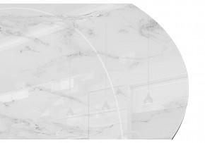 Стол стеклянный Норфолк 100 белый мрамор / черный в Нефтекамске - neftekamsk.ok-mebel.com | фото 5