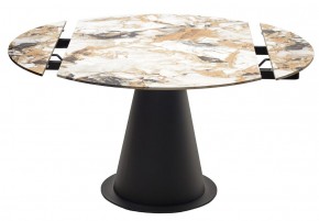 Стол TERAMO 135 GLOSS GRAND JADE SOLID CERAMIC, керамика, поворотн.механизм / Черный каркас, ®DISAUR в Нефтекамске - neftekamsk.ok-mebel.com | фото 14