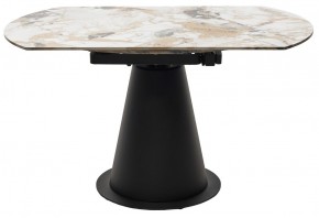 Стол TERAMO 135 GLOSS GRAND JADE SOLID CERAMIC, керамика, поворотн.механизм / Черный каркас, ®DISAUR в Нефтекамске - neftekamsk.ok-mebel.com | фото 16