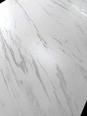 Стол VASTO 180 MARBLES KL-99 Белый мрамор матовый, итальянская керамика/ черный каркас, ®DISAUR в Нефтекамске - neftekamsk.ok-mebel.com | фото 3