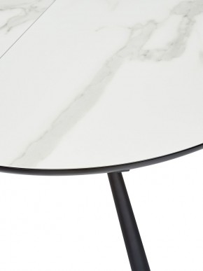 Стол VOLAND BIANCO TL-45 испанская керамика/ BLACK "белый мрамор" М-City в Нефтекамске - neftekamsk.ok-mebel.com | фото 2