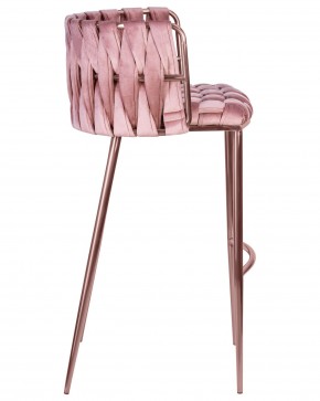 Стул барный DOBRIN EMMA ROSE GOLD, розовый велюр (VF-10) в Нефтекамске - neftekamsk.ok-mebel.com | фото 3