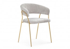 Стул на металлокаркасе Kamelia 1 light gray fabric / gold в Нефтекамске - neftekamsk.ok-mebel.com | фото