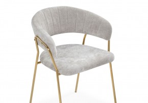 Стул на металлокаркасе Kamelia 1 light gray fabric / gold в Нефтекамске - neftekamsk.ok-mebel.com | фото 6