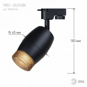 Светильник на штанге Эра  TR51 - GU10 BK в Нефтекамске - neftekamsk.ok-mebel.com | фото 4