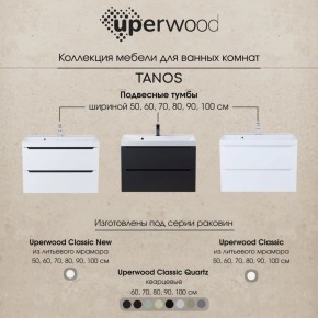 Тумба под раковину Uperwood Tanos 70 см, подвесная, белая/графит в Нефтекамске - neftekamsk.ok-mebel.com | фото 10