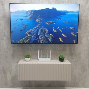 Тумба подвесная под ТВ LINES MTV3-MA 900 Бежевый (Леда-М 10.1.5) в Нефтекамске - neftekamsk.ok-mebel.com | фото 3