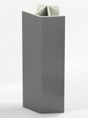 Угловое соединение для цоколя 135 гр. h100 мм (Алюминий, Белый, Черный, Сонома) в Нефтекамске - neftekamsk.ok-mebel.com | фото 1