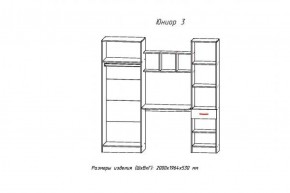 ЮНИОР-3 Уголок школьник (ЦРК.ЮНР.03) в Нефтекамске - neftekamsk.ok-mebel.com | фото 2