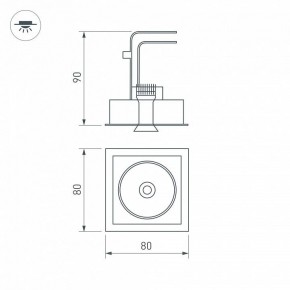 Встраиваемый светильник Arlight CL-SIMPLE-S80x80-9W Warm3000 (BK, 45 deg) 028149 в Нефтекамске - neftekamsk.ok-mebel.com | фото 9