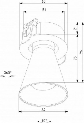 Встраиваемый светильник Elektrostandard Bell 25097/LED 8W 3000K белый в Нефтекамске - neftekamsk.ok-mebel.com | фото 5