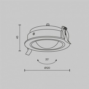 Встраиваемый светильник Maytoni Lens DL105-12W3K-W в Нефтекамске - neftekamsk.ok-mebel.com | фото 6