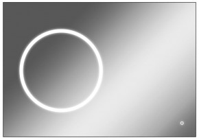 Зеркало Eclipse 100 black с подсветкой Sansa (SE1032Z) в Нефтекамске - neftekamsk.ok-mebel.com | фото